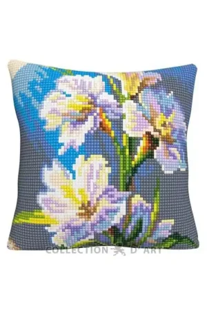 Gratis Retour Kussen borduurpakket Colorful Floral Pattern - Collection d'Art