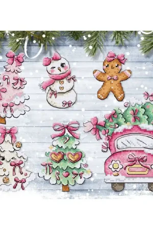 Borduurpakket Sweetmas Ornaments - Leti Stitch Uitverkoop