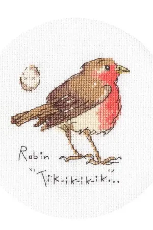 Borduurpakket Little Robin - Bothy Threads Speciale Aanbieding