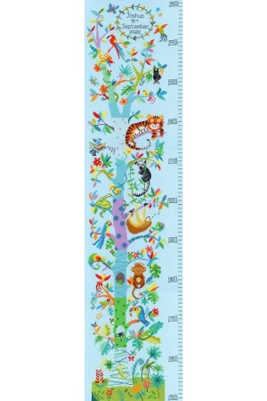 Borduurpakket - Tropical Height Chart – Groeimeter – Bothy Threads Gecertificeerd