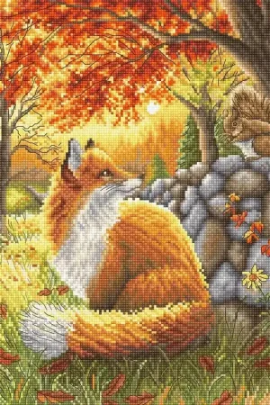 Borduurpakket A Friend for Little Fox - Leti Stitch Beperkt Aanbod