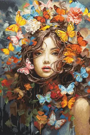 BorduurpakketButterflies Magic- Luca-S Speciale Aanbieding