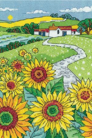 BorduurpakketSunflower landscape- Heritage Crafts Nieuw