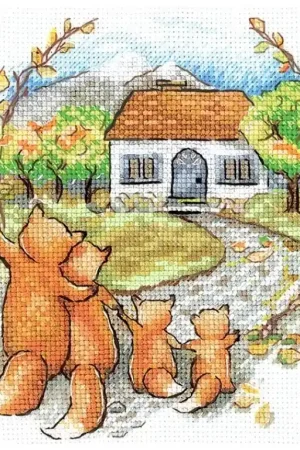 Uitverkoop Borduurpakket - Housewarmingfoxes - Andriana