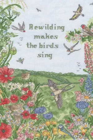 Borduurpakket Amanda Loverseed - Rewild And Sing - Bothy Threads Direct Beschikbaar