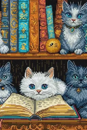 Tijdelijk Beschikbaar Borduurpakket Bookshelf- Leti Stitch