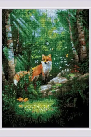 Speciale Aanbieding Borduurpakket Borduurpakket Fox in the Forest RIOLIS