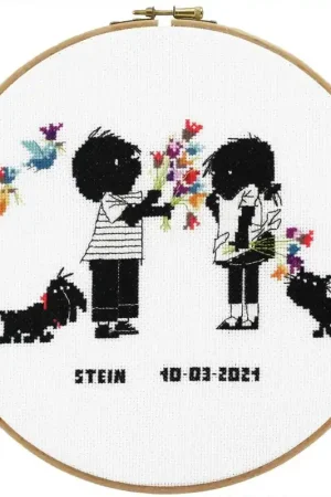 Borduurpakket Borduurpakket geboorte Jip & Janneke met vriendjes, Fiep Westendorp Gratis Retour