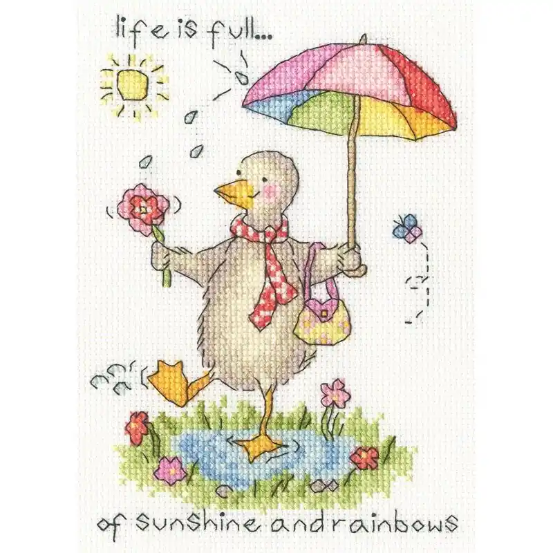 Borduurpakket Cockadoodle - Sunshine And Rainbows - Bothy Threads Gratis Verzending