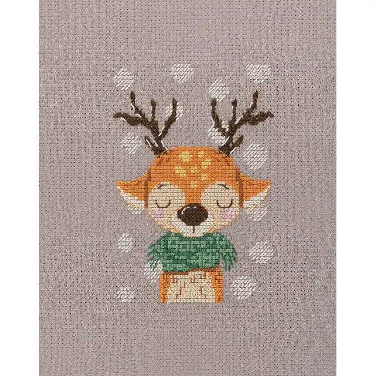 Actieprijs Borduurpakket Deer in a scarf Klart/ PANNA