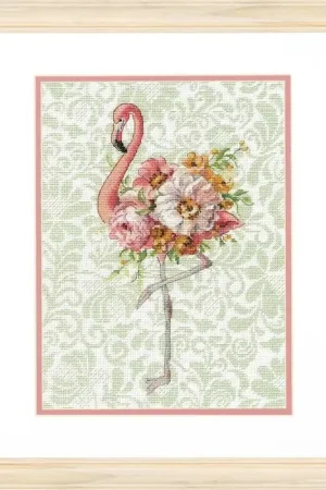 Koop Vandaag Borduurpakket Dimensions Floral Flamingo