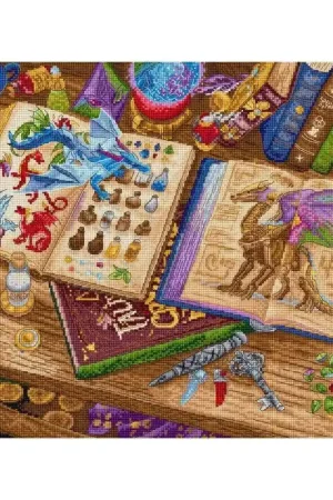 Borduurpakket Dragon Studies - Leti Stitch Populair