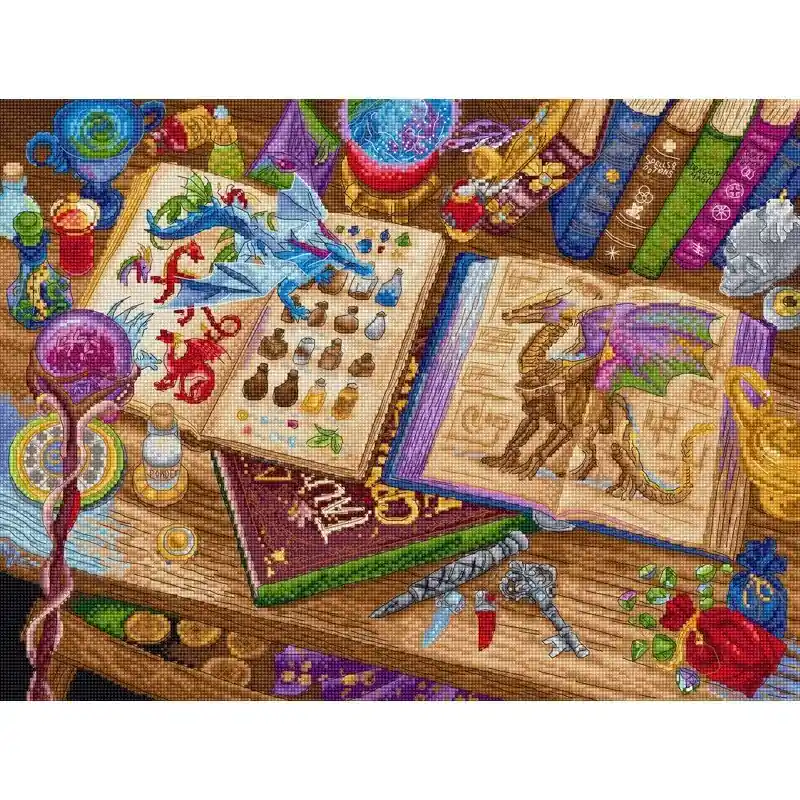 Borduurpakket Dragon Studies - Leti Stitch Populair