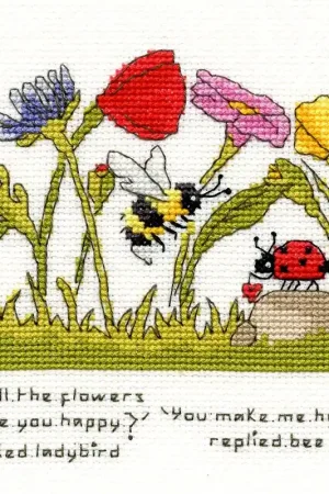 Borduurpakket Eleanor Teasdale - You make me happy - Bothy Threads Laatste Kans