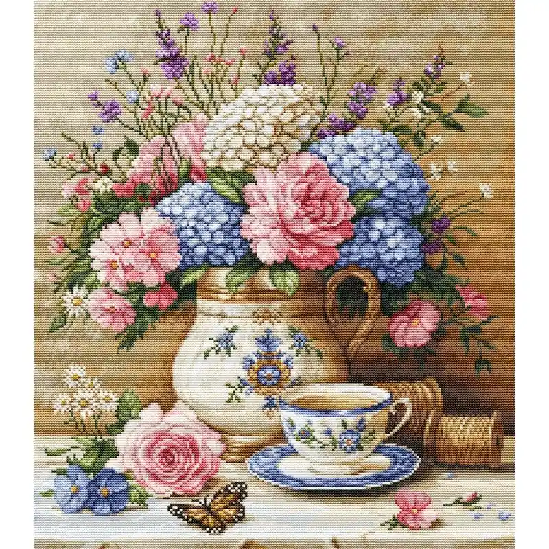 Borduurpakket Floral Nostalgia - Luca-S Tijdelijk Beschikbaar