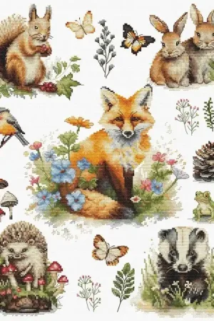Borduurpakket Forest Animals - Luca-S Fabrieksprijs