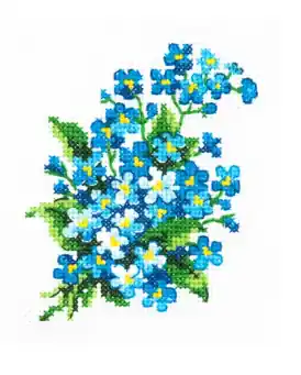 Borduurpakket Forget-me-nots - Magic Needle Laatste Kans