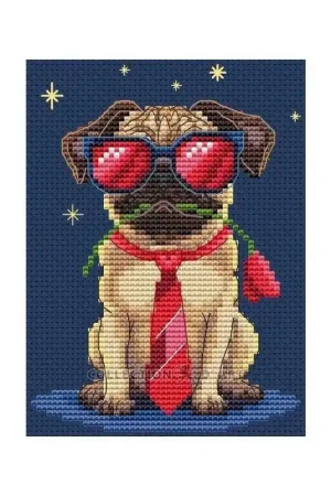 Hete Deal Borduurpakket Friendly Woof! - Collection d'Art