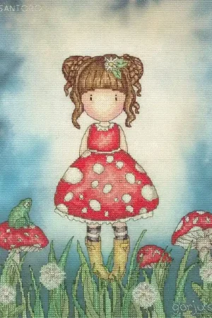 Borduurpakket Gorjuss - Little Mushroom - Bothy Threads Uitverkoop