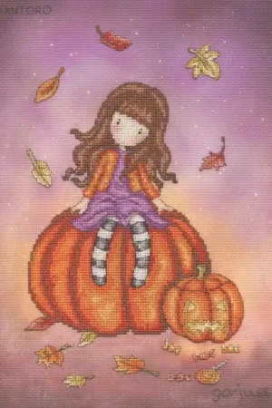 Borduurpakket Gorjuss - Pumpkin Perch - Bothy Threads Gratis Verzending