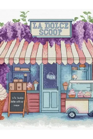 Borduurpakket Ice Cream Scoop - Luca-S Tijdelijk Beschikbaar