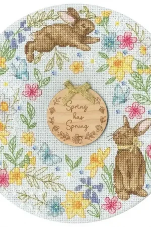 Aanbieding Borduurpakket Jane Sunner - Spring Wreath - Bothy Threads