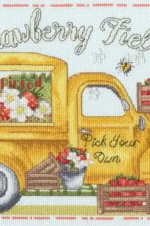 Beperkte Voorraad Borduurpakket Karen Tye Bentley - Strawberry Fields - Bothy Threads