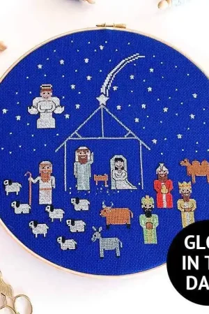 Borduurpakket kerststal Actieprijs