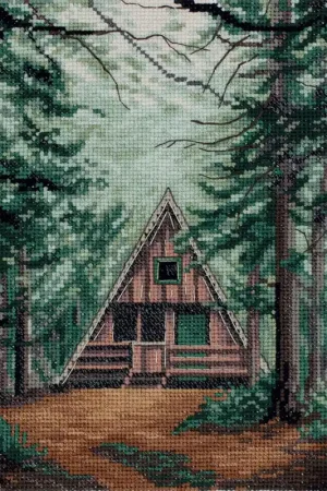 Gratis Verzending Borduurpakket Little House In The Forest - PANNA
