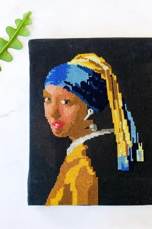 Borduurpakket Meisje met de Parel Populair