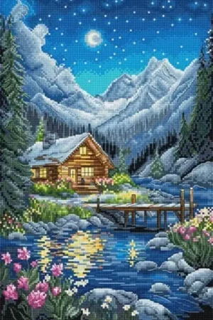 Gereduceerde Prijs Borduurpakket Moonlit Night- Leti Stitch