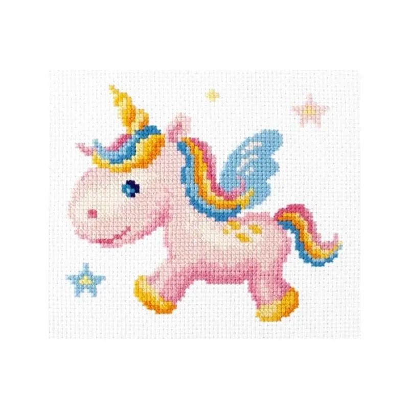 Rechtstreeks Van De Fabrikant Borduurpakket Rainbow Unicorn - Magic Needle