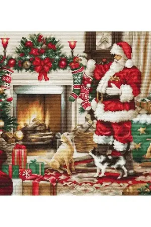Tijdelijk Beschikbaar Borduurpakket Santa Interior- Luca-S