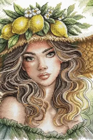 Laatste Versie Borduurpakket The Girl of the Lemons - Ava Stitch