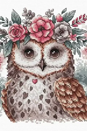 Borduurpakket The Owl and his Natural Headband- Ava Stitch Tijdelijk Beschikbaar