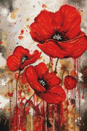 Borduurpakket The Vibration of Poppies - Luca-S Flitsaanbieding