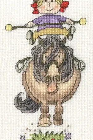 Betaalbaar Borduurpakket Thelwell - Hold Steady! - Bothy Threads