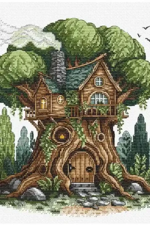 Borduurpakket Tree House - Ava Stitch Beste Prijs