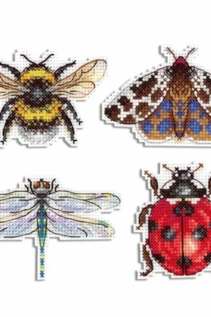 Populair Borduurpakket: Winged Friends – Insecten magneten