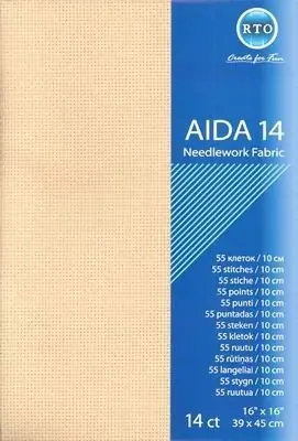 RTO borduurstof Aida Beige– 14 count (39 x 45 cm) Lage Prijs