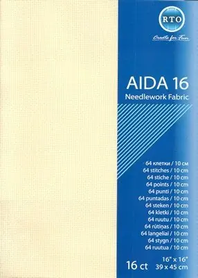 Beperkt Aanbod RTO borduurstof Aida Ecru– 16count (39 x 45 cm)