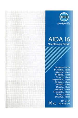 Speciale Aanbieding RTO borduurstof Aida Wit– 16 count (39 x 45 cm)
