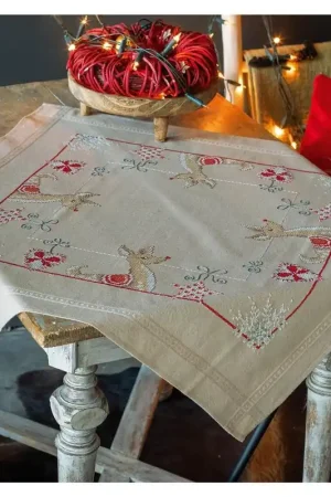 Alleen Vandaag Tafelkleed rendieren in kerstsfeer, Vervaco