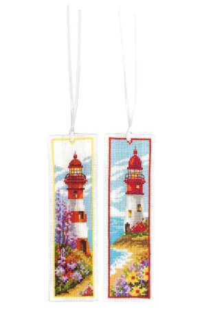 Vuurtoren 1 boekenlegger borduurpakket – Set van 2, Vervaco Flitsaanbieding