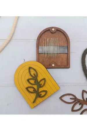 Houten naaldendoosje Boho Geel Beste Prijs