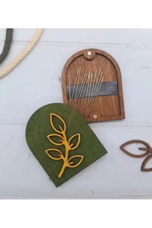 Lage Kosten Houten naaldendoosje Boho Groen