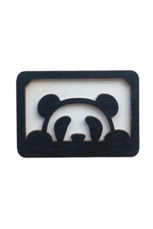 Houten naaldendoosje panda Flitsaanbieding