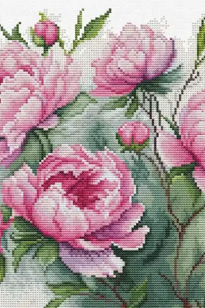 Direct Verzonden Luca-S The Charm of Peonies borduren (pakket) B7019