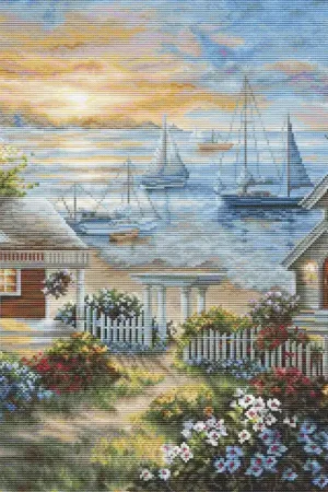 Fabrieksprijs Luca-S Petit Point Tranquil Seafront borduren (pakket) G619