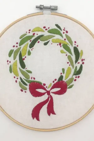 Uitverkoop Cinnamon Stitching Kerstkrans Vrij borduren pakket **